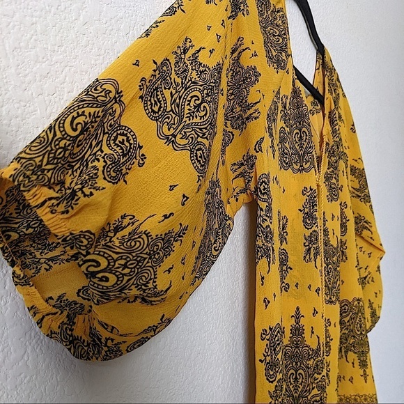 𝅺dna Couture Boho Style Print Blouse Size Small - Picture 7 of 8